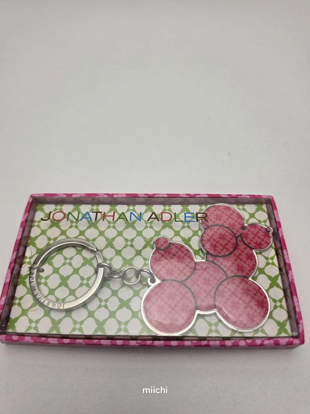 Jonathan Adler Poodle Keyring Pink Dog Keychain